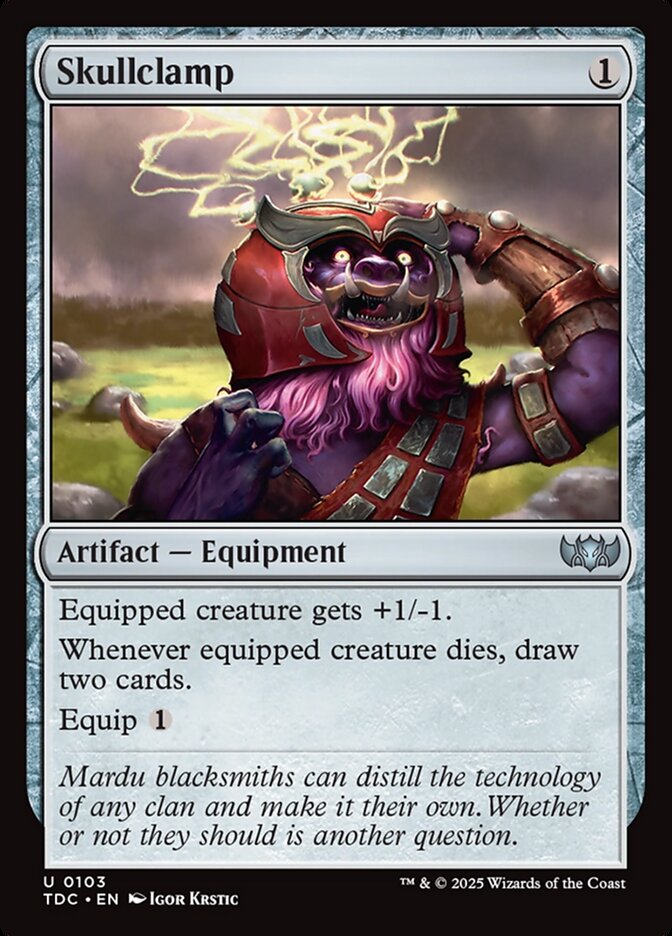 Skullclamp, Tarkir: dragonstorm commander Card Art