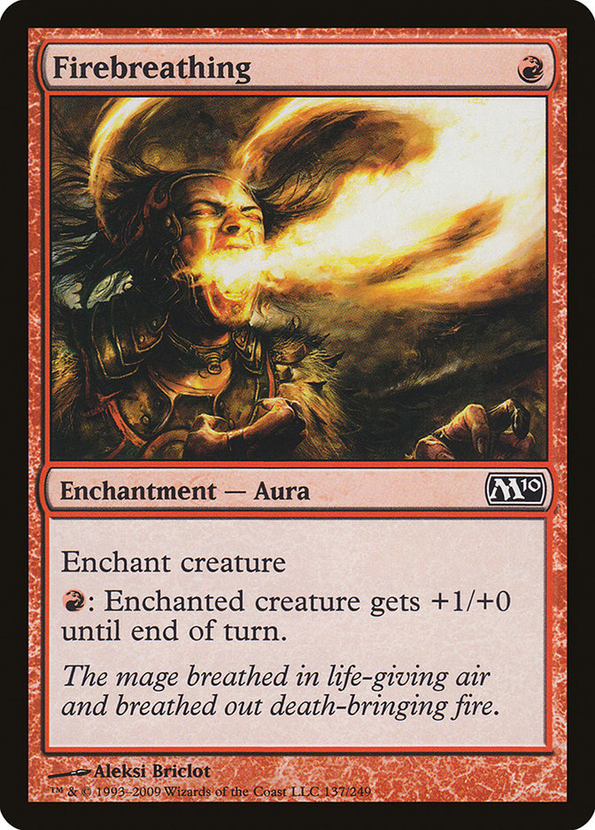 Firebreathing, Magic 2010 Card Art