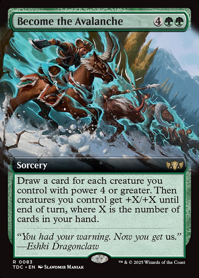 Become the Avalanche, Tarkir: Dragonstorm Commander Card Art