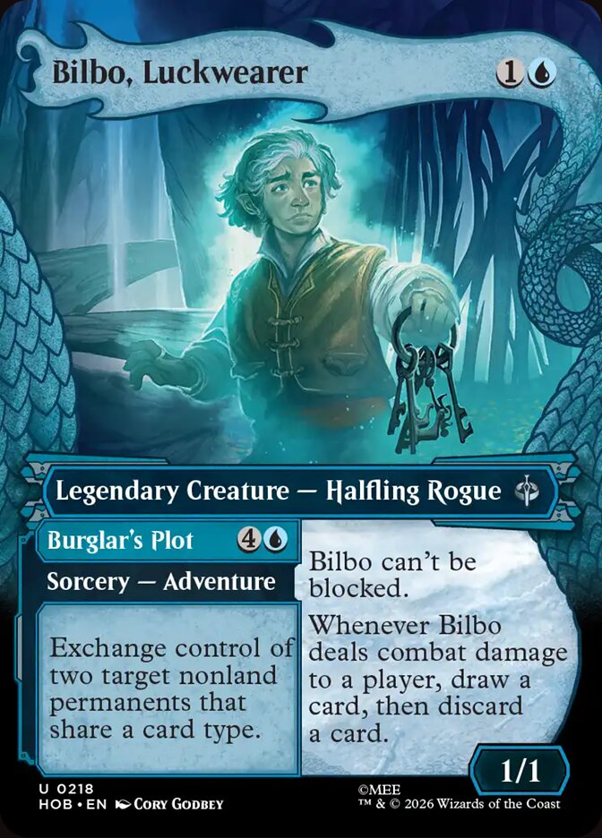 Bilbo, Luckwearer // Burglar's Plot, The Hobbit Card Art