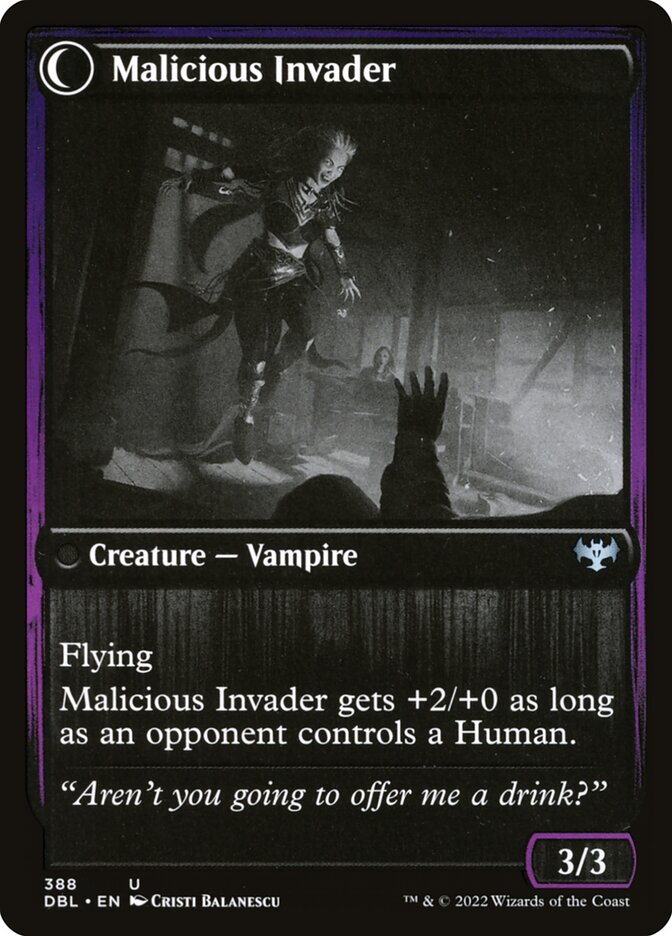 Innocent Traveler // Malicious Invader, Innistrad: double feature Card Art