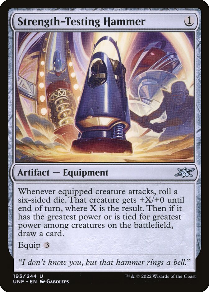 Strength-Testing Hammer, Unfinity Card Art