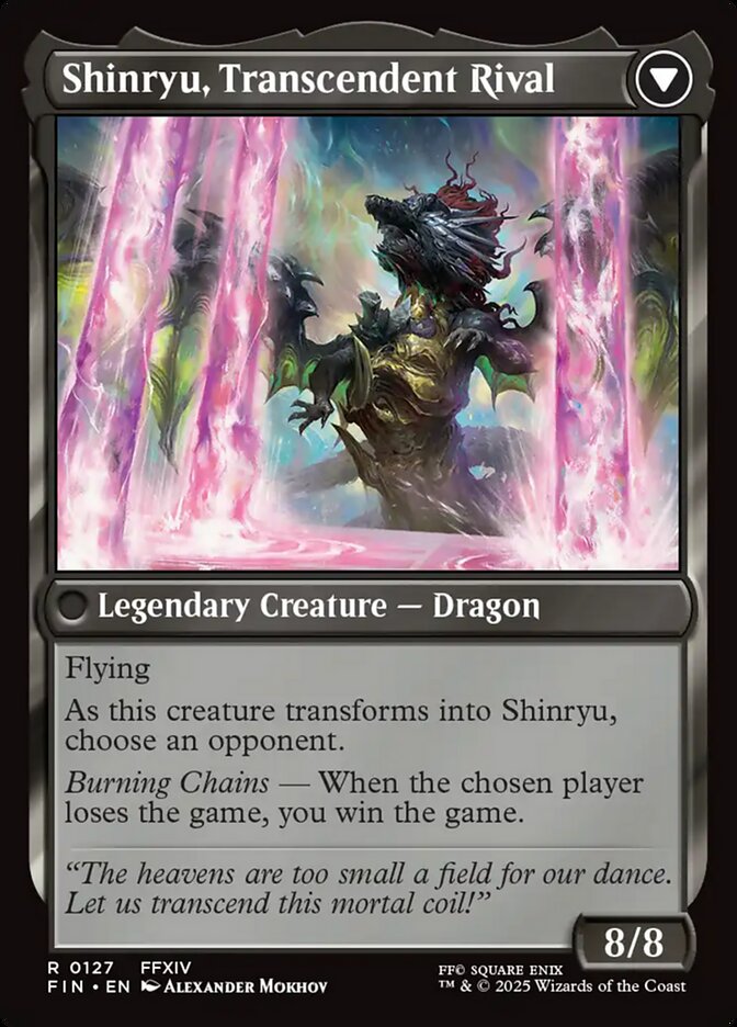 Zenos yae Galvus // Shinryu, Transcendent Rival, Final fantasy Card Art