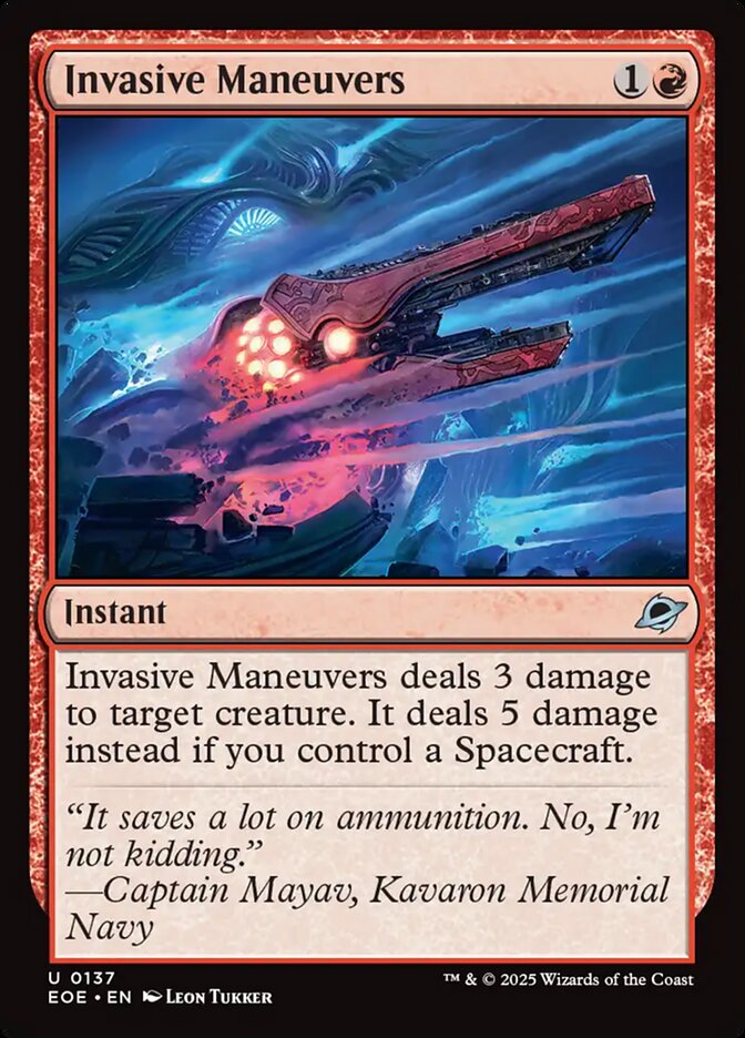 Invasive Maneuvers, Edge of eternities Card Art