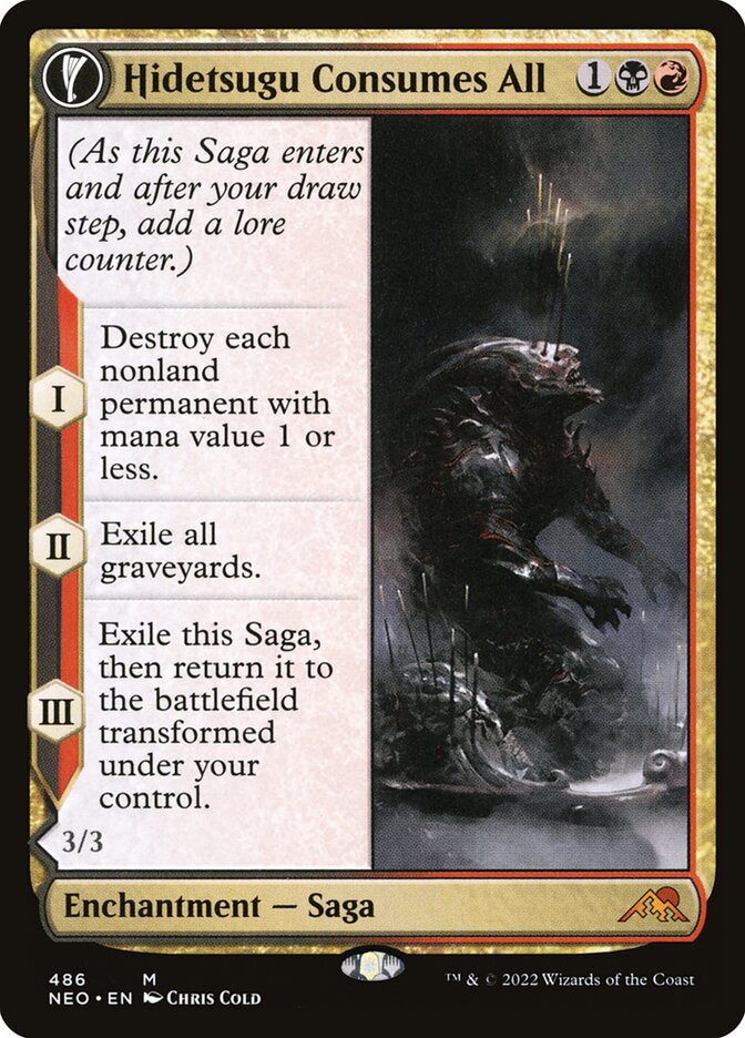 Hidetsugu Consumes All // Vessel of the All-Consuming, Kamigawa: Neon Dynasty Card Art
