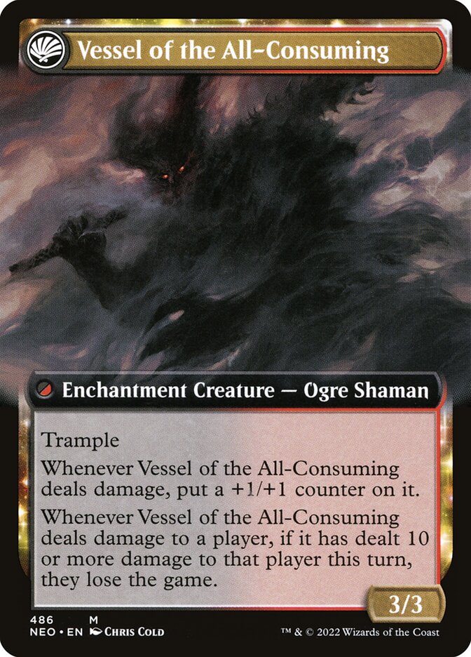 Hidetsugu Consumes All // Vessel of the All-Consuming, Kamigawa: Neon Dynasty Card Art