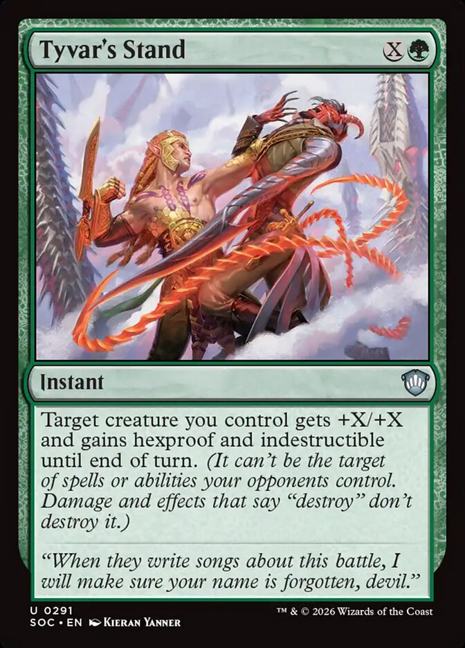 Tyvar's Stand, Secrets Of Strixhaven Commander Card Art
