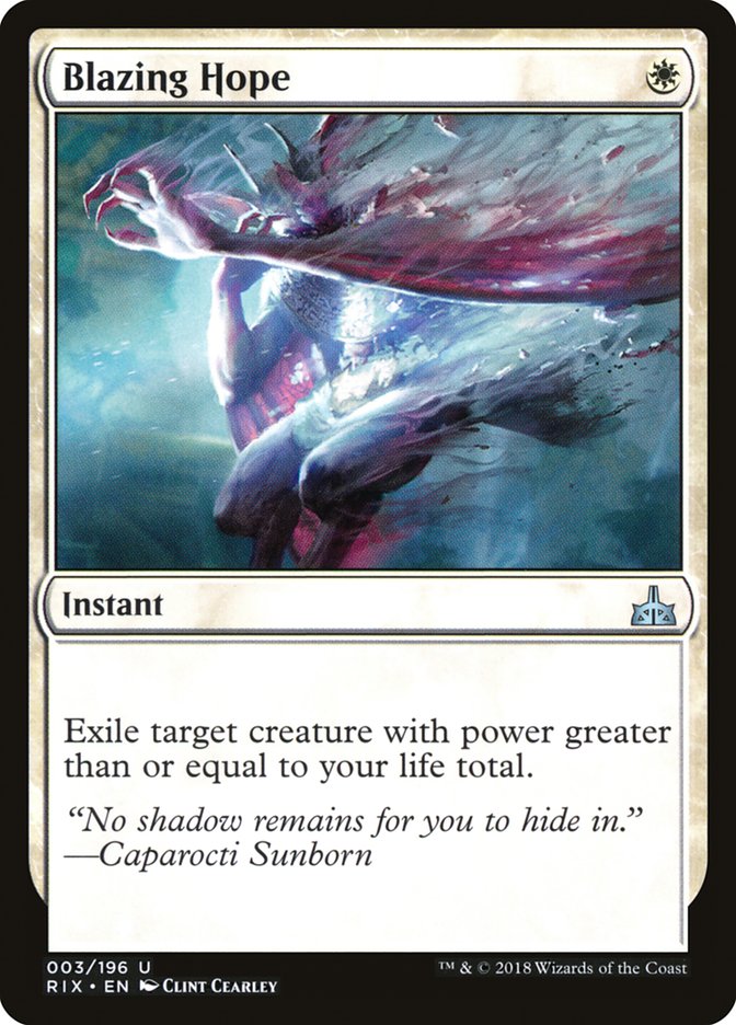Blazing Hope, Rivals Of Ixalan Card Art