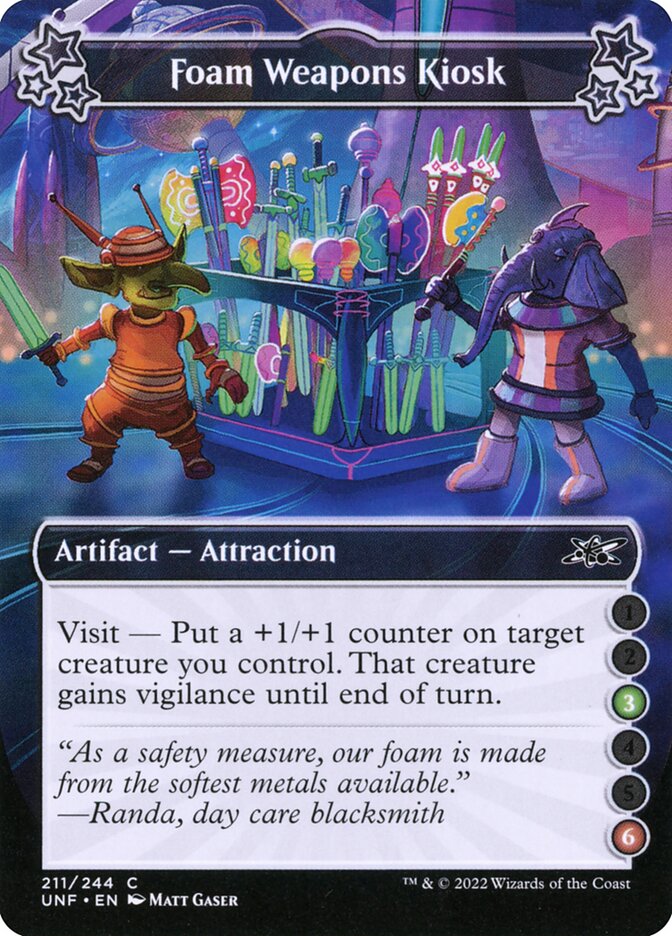 Foam Weapons Kiosk, Unfinity Card Art