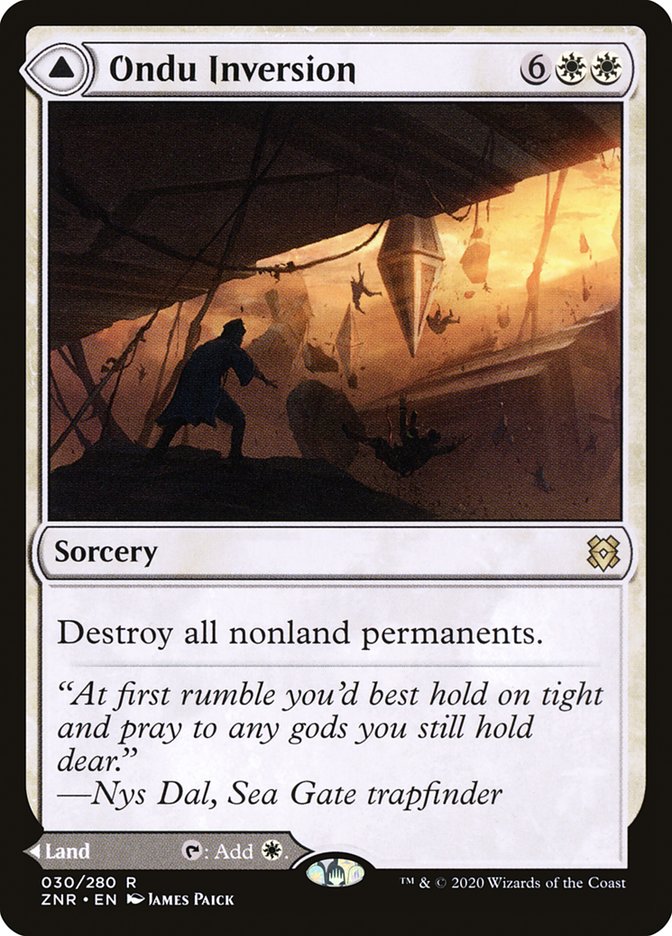 Ondu Inversion // Ondu Skyruins, Zendikar rising Card Art