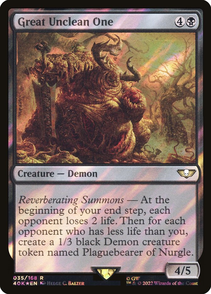 Great Unclean One, Warhammer 40,000 Commander Card Art