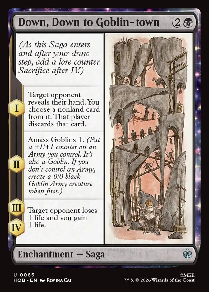 Down, Down to Goblin-town, The Hobbit Card Art