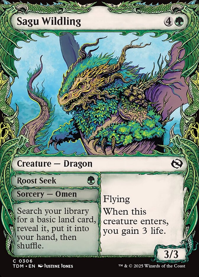 Sagu Wildling // Roost Seek, Tarkir: dragonstorm Card Art