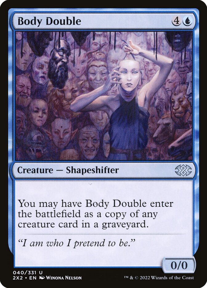 Body Double, Double masters 2022 Card Art