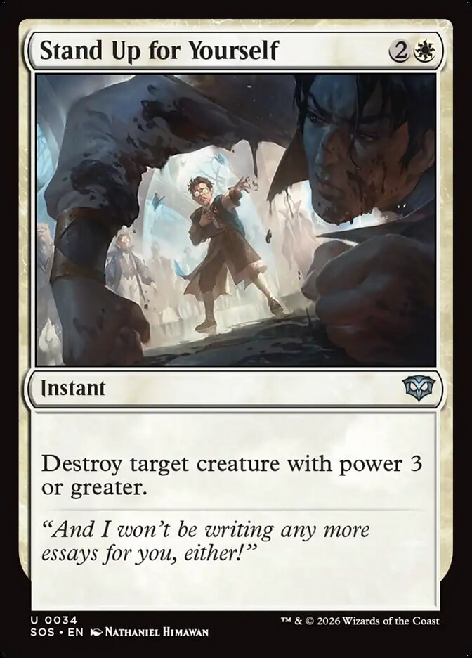 Stand Up for Yourself, Secrets Of Strixhaven Card Art