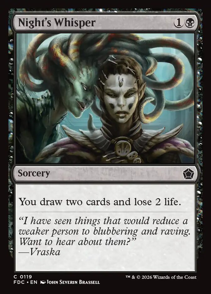 Night's Whisper, Foundations Commander Card Art