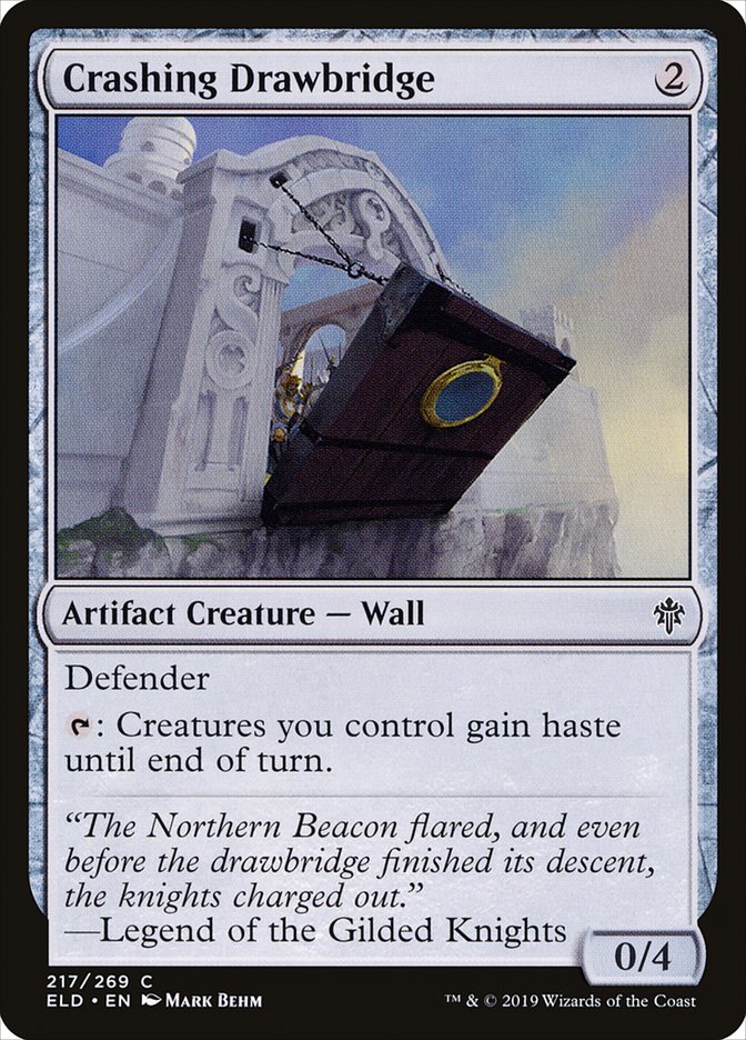 Crashing Drawbridge, Throne of eldraine Card Art