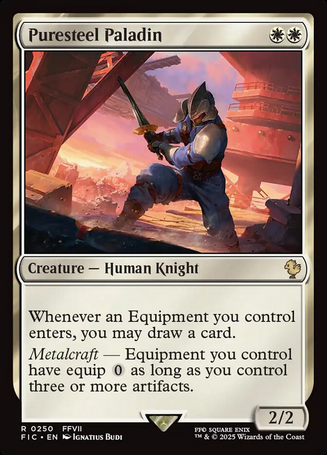 Puresteel Paladin, Final fantasy commander Card Art