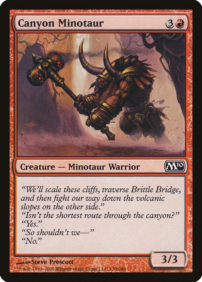 Canyon Minotaur, Magic 2010 Card Art