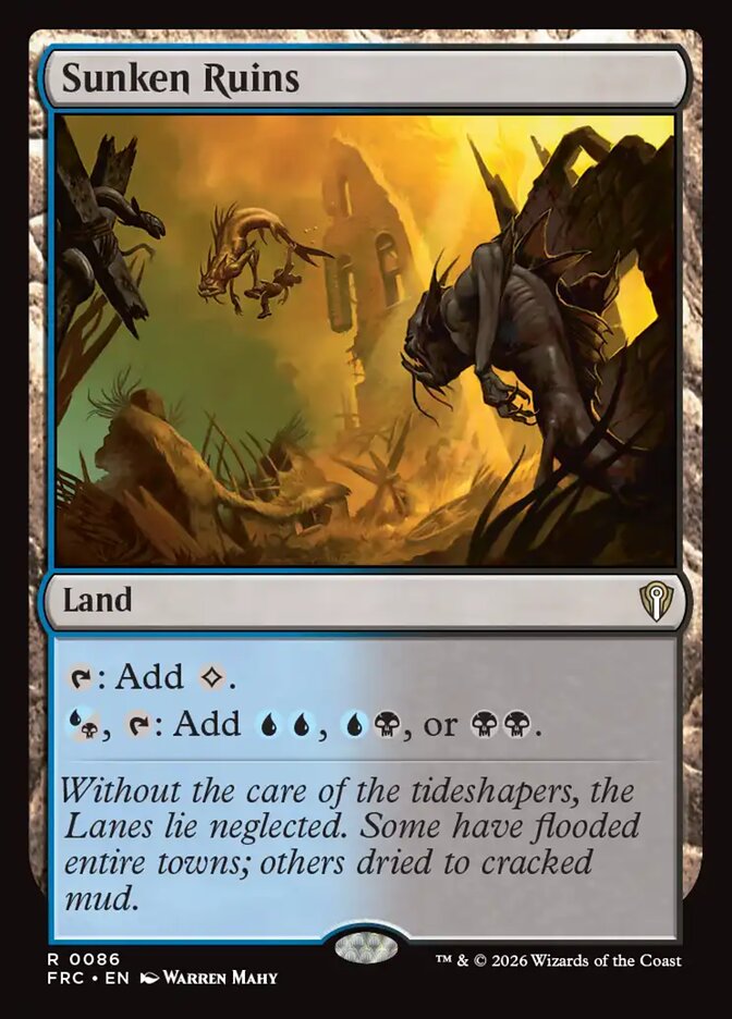 Sunken Ruins, Reality Fracture Commander Card Art