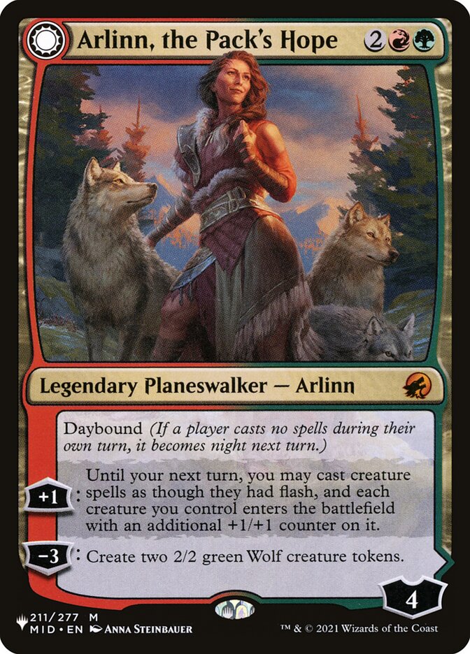 Arlinn, the Pack's Hope // Arlinn, the Moon's Fury, The List Card Art