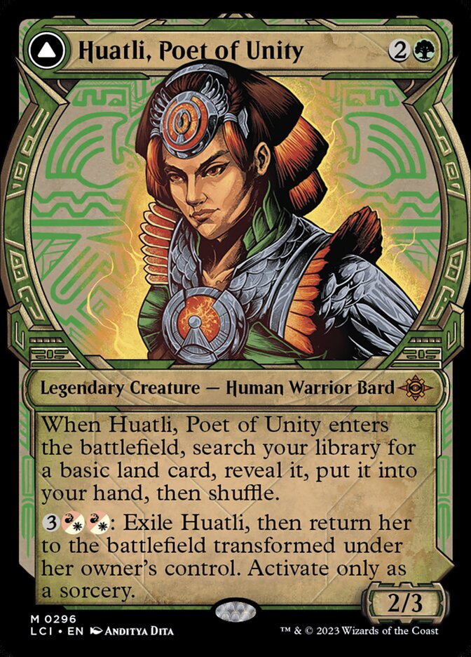 Huatli, Poet of Unity // Roar of the Fifth People - Foil