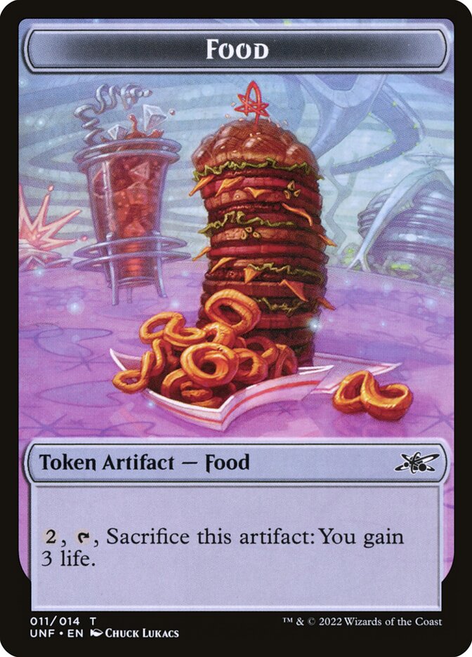 Food, Unfinity Tokens Card Art