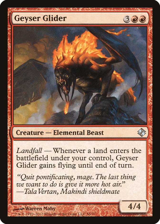 Geyser Glider, Duel decks: venser vs. koth Card Art