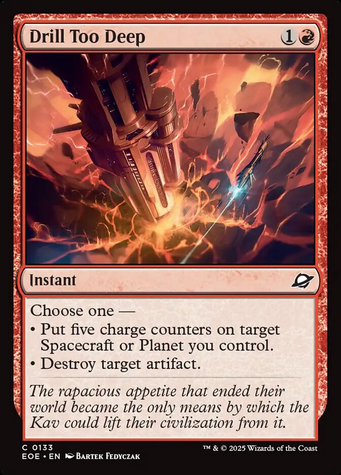 Drill Too Deep, Edge Of Eternities Card Art
