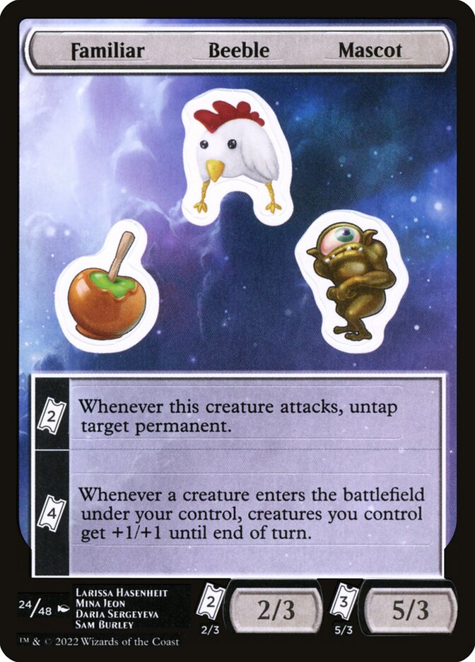 Familiar Beeble Mascot, Unfinity Sticker Sheets Card Art