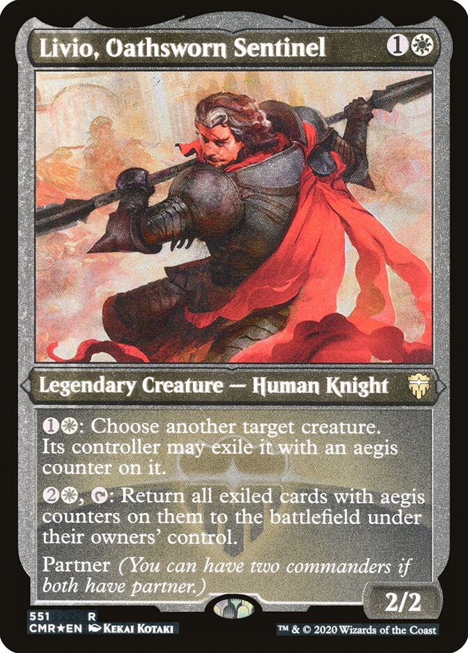 Livio, Oathsworn Sentinel - Etched Foil