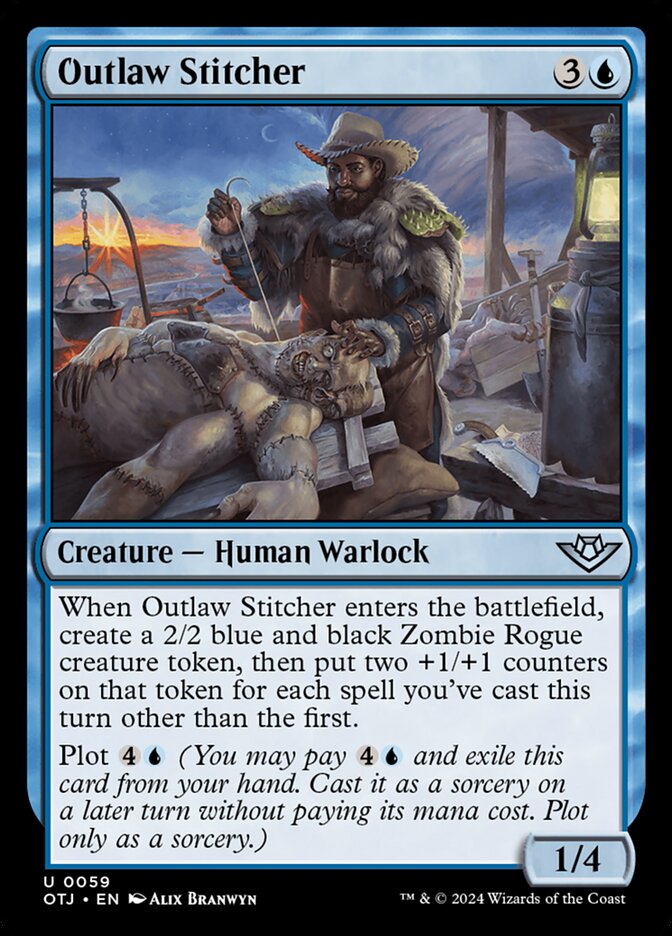 Outlaw Stitcher, Outlaws of thunder junction Card Art