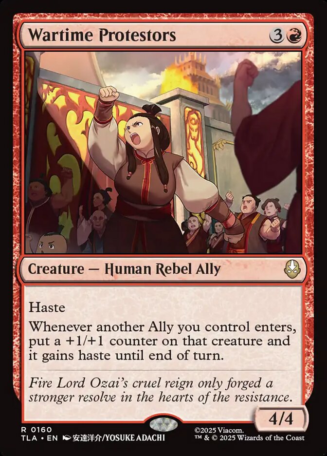 Wartime Protestors, Avatar: The Last Airbender Card Art