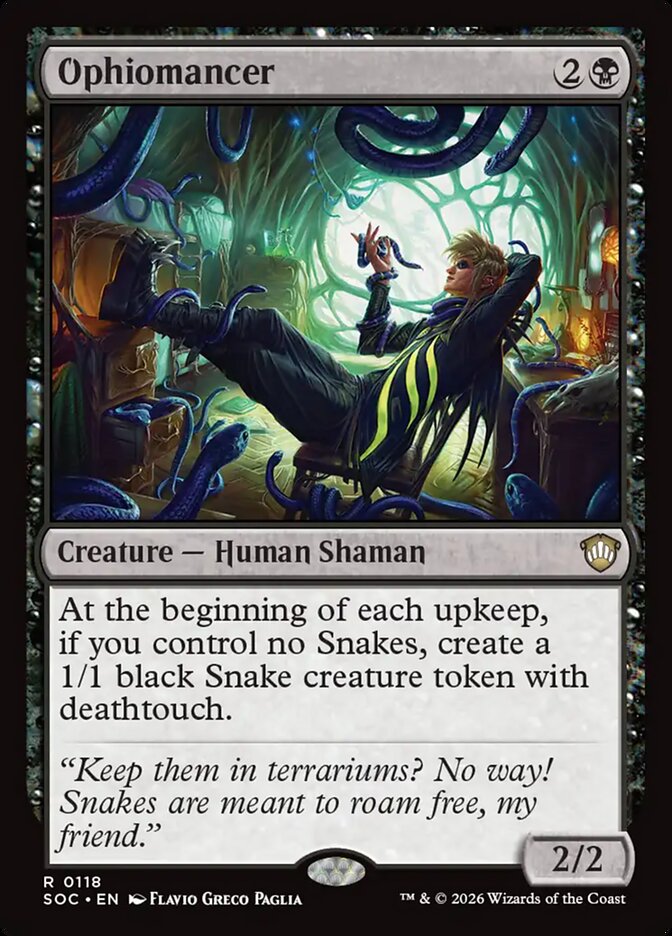 Ophiomancer, Secrets Of Strixhaven Commander Card Art