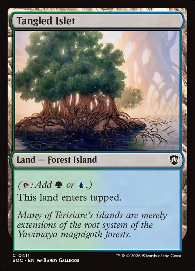Tangled Islet, Secrets Of Strixhaven Commander Card Art