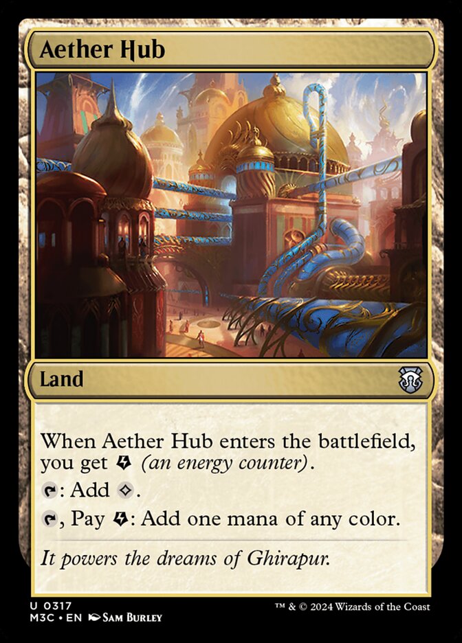 Aether Hub, Modern horizons 3 commander Card Art