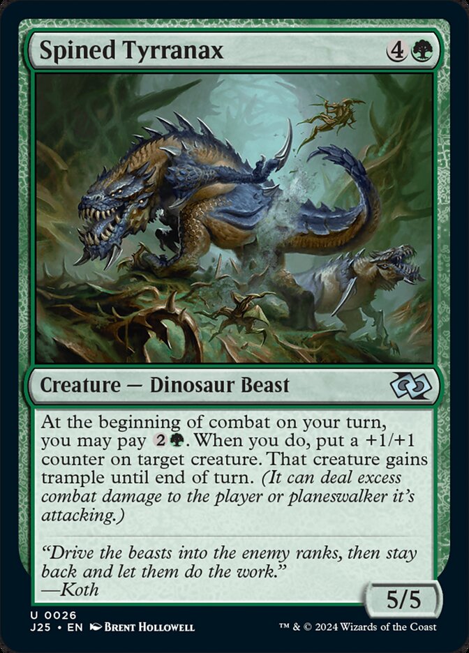 Spined Tyrranax, Foundations Jumpstart Card Art