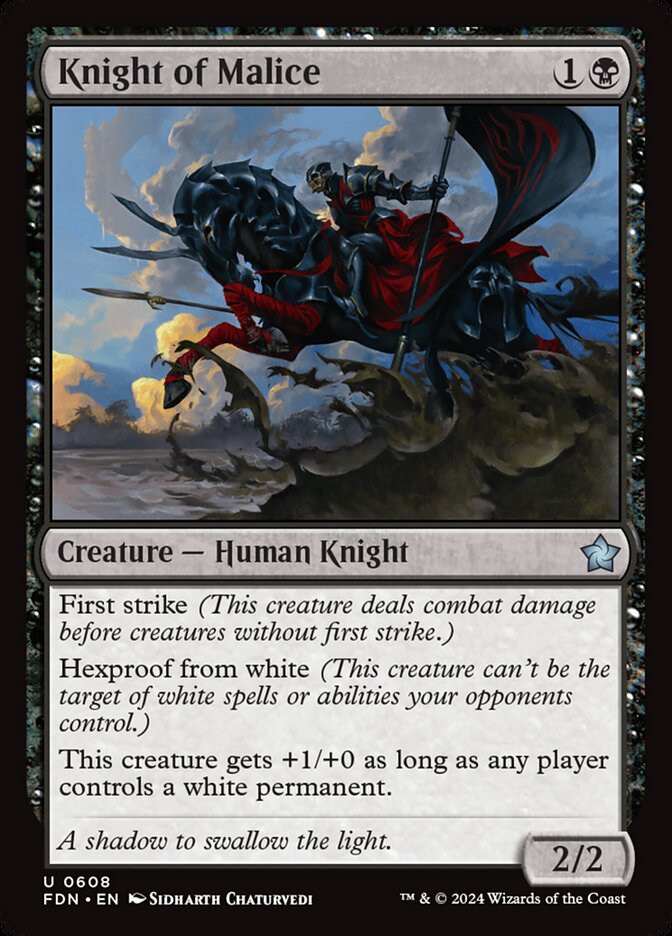 Knight of Malice, Foundations Card Art