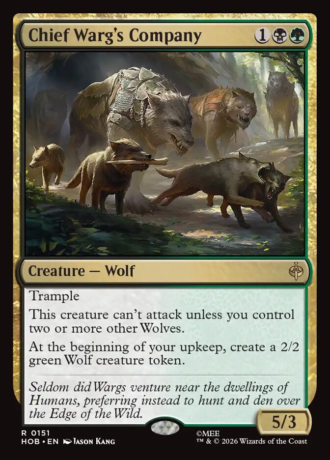Chief Warg's Company, The Hobbit Card Art