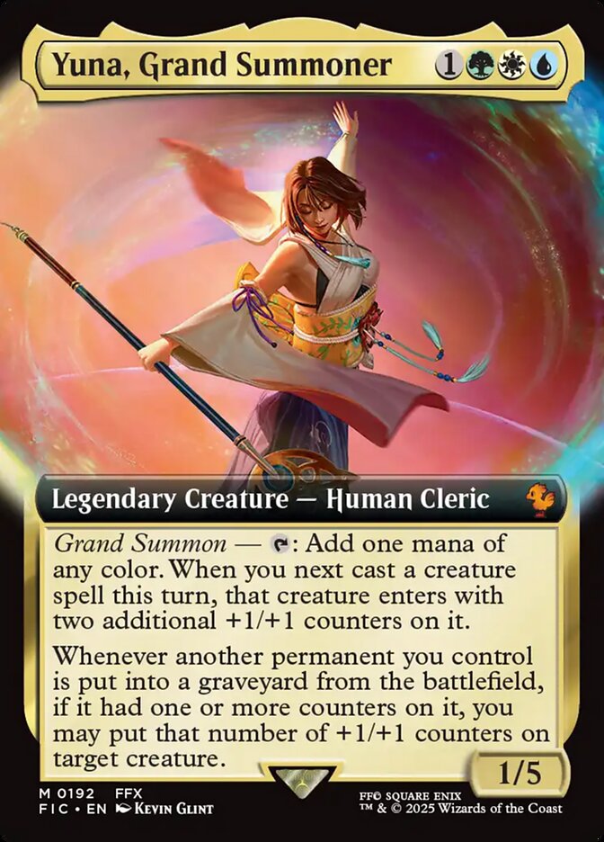 Yuna, Grand Summoner, Final fantasy commander Card Art