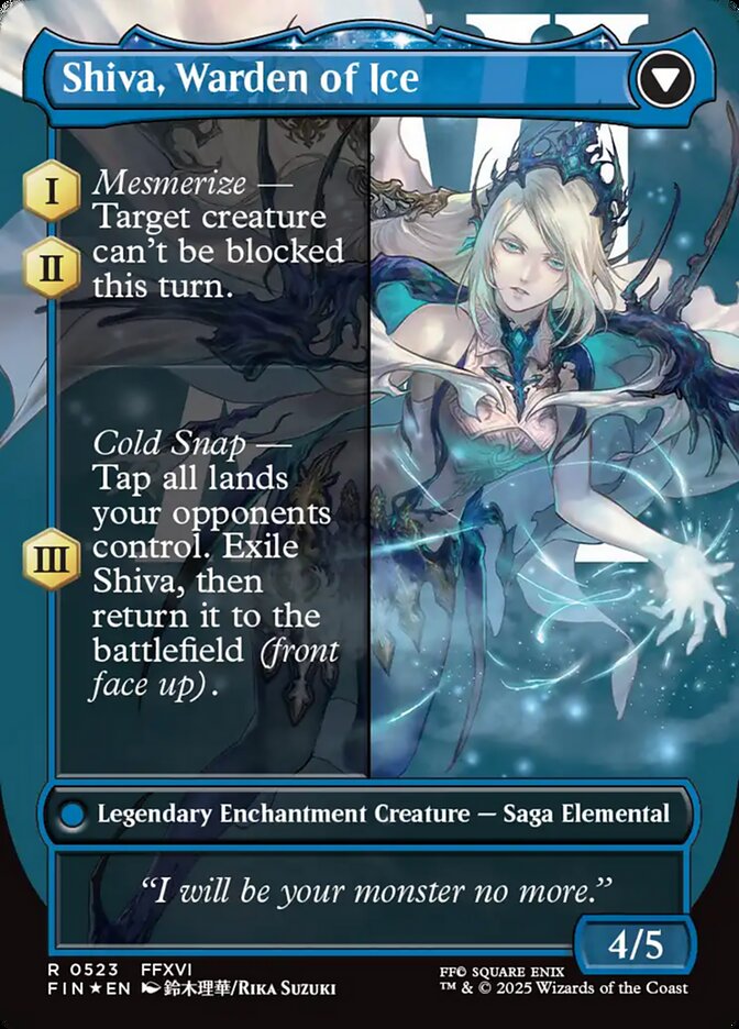 Jill, Shiva's Dominant // Shiva, Warden of Ice, Final Fantasy Card Art
