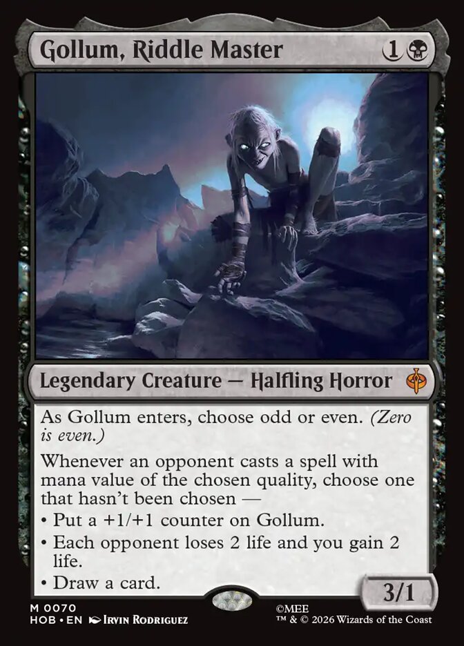 Gollum, Riddle Master, The Hobbit Card Art