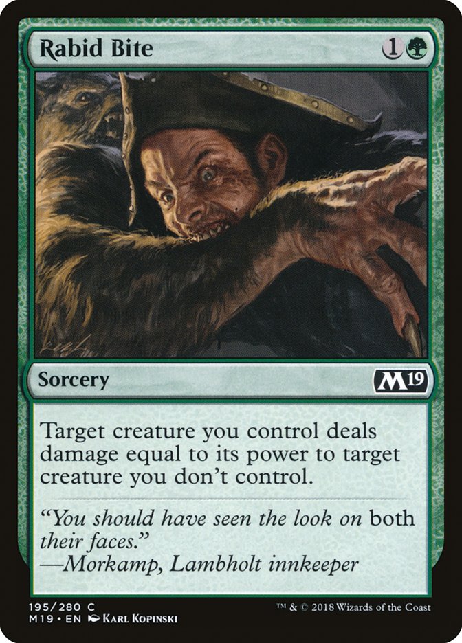 Rabid Bite, Core Set 2019 Card Art