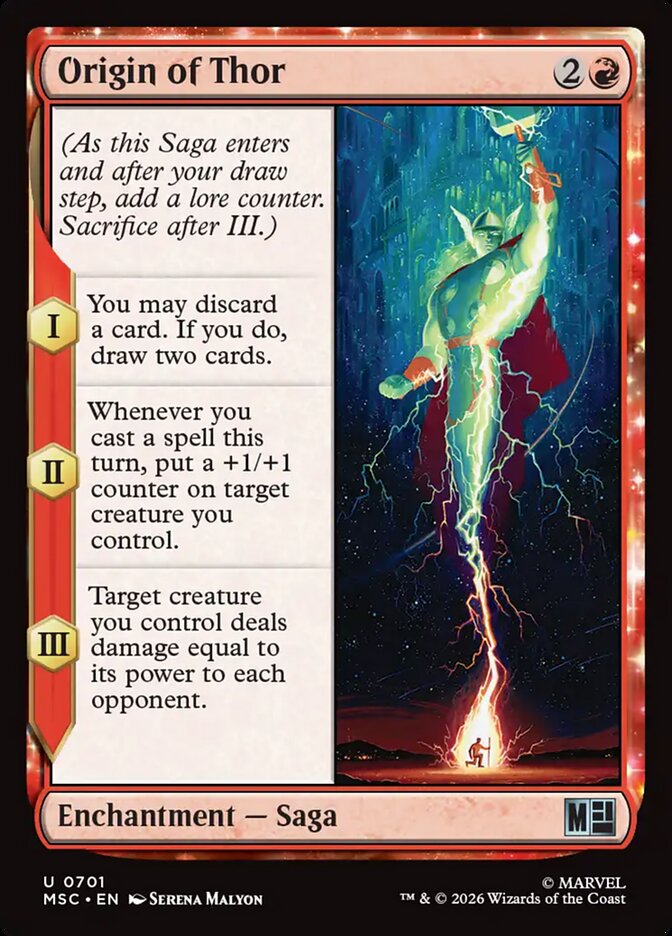 Origin of Thor, Marvel Super Heroes Commander Card Art