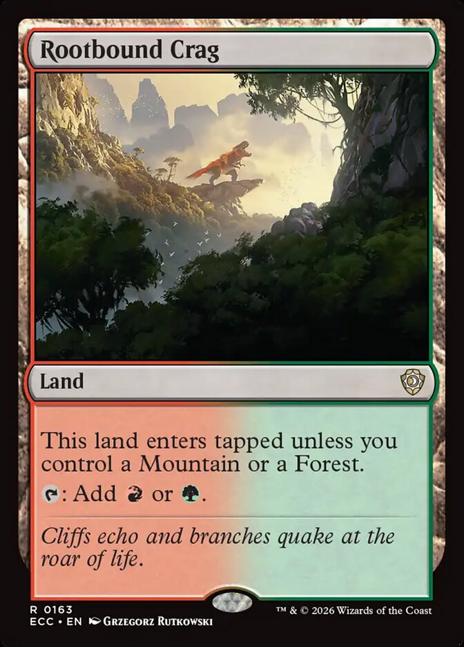 Rootbound Crag, Lorwyn Eclipsed Commander Card Art