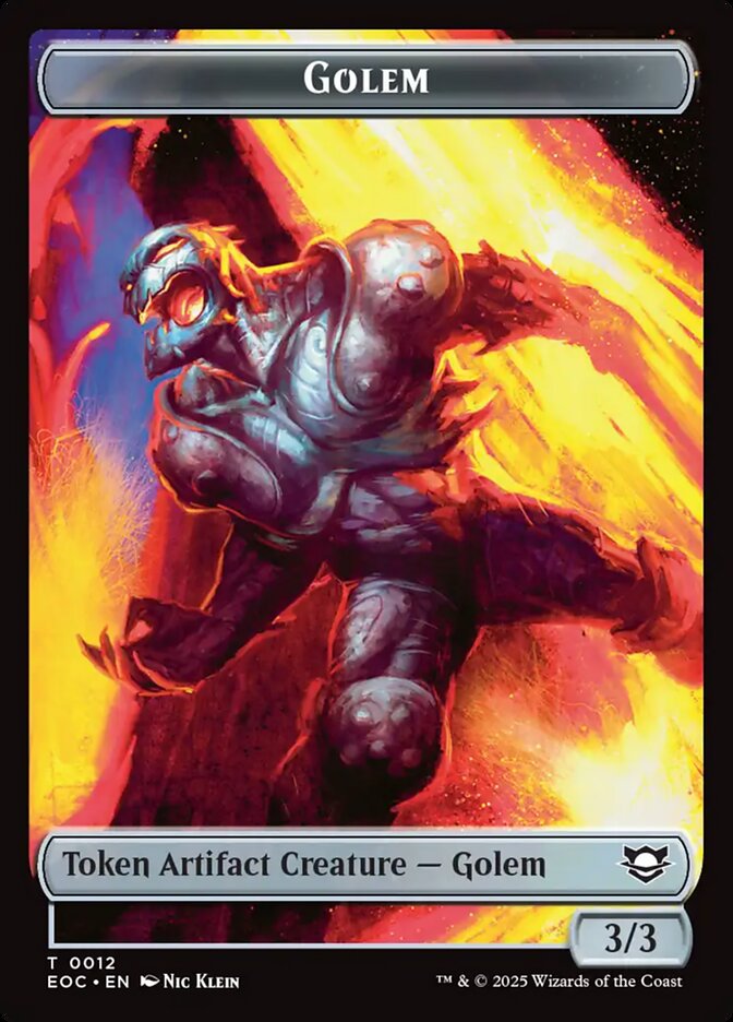 Golem, Edge Of Eternities Commander Tokens Card Art
