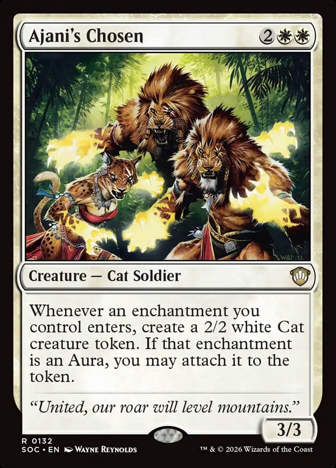 Ajani's Chosen, Secrets Of Strixhaven Commander Card Art