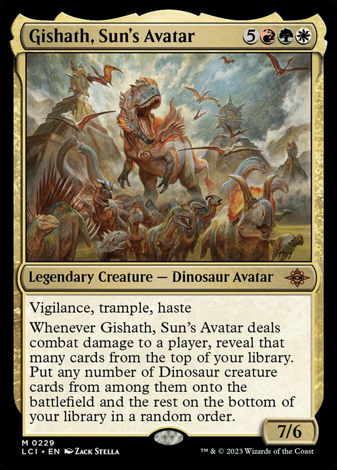 Gishath, Sun's Avatar, The lost caverns of ixalan Card Art