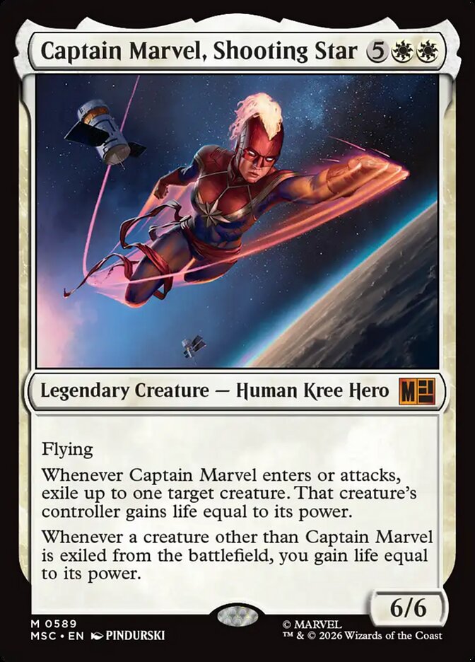Captain Marvel, Shooting Star, Marvel Super Heroes Commander Card Art