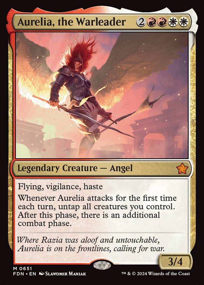 Aurelia, the Warleader, Foundations Card Art